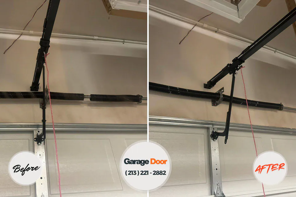 Before and after: garage door repair Shoemakersville, PA